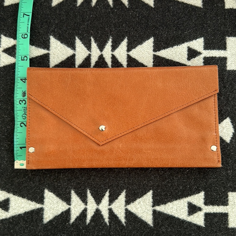NWOT Nicole Cipriano (Cipriano Designs) Brown Leather Clutch/Wallet - Picture 10 of 10
